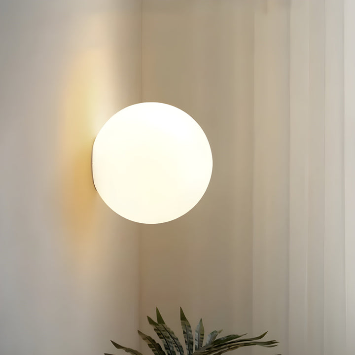 Okrągła Szklana Lampa Ścienna – Nowoczesna Lampa LED do Salonu lub Przedpokoju
