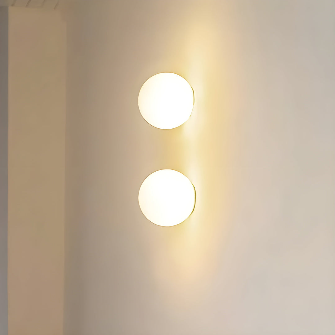 Okrągła Szklana Lampa Ścienna – Nowoczesna Lampa LED do Salonu lub Przedpokoju