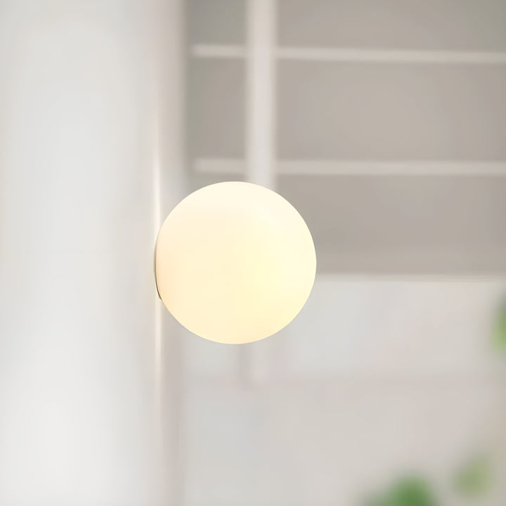 Okrągła Szklana Lampa Ścienna – Nowoczesna Lampa LED do Salonu lub Przedpokoju
