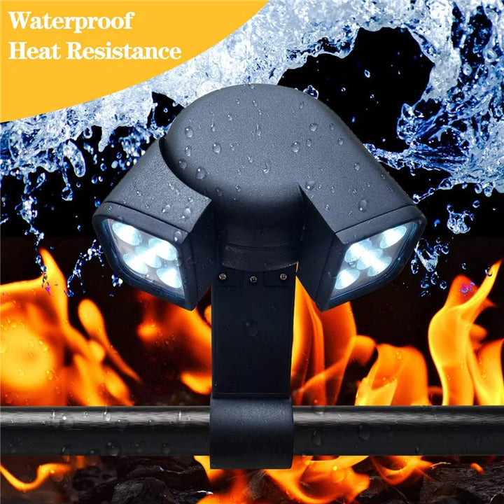 Lampa Grillowa LED Carvallo z Podwójną Głowicą | Obracana 360° &amp; Odporną na Ciepło | Super Jasna do BBQ, Wędkowania Nocnego &amp; Kempingu