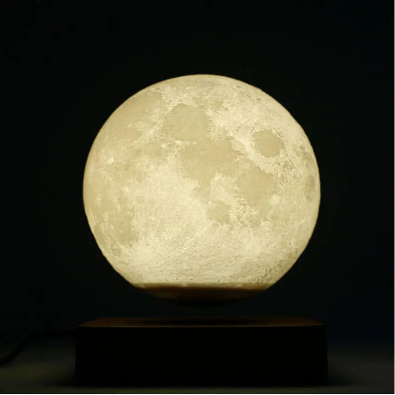 LunaGlow Lampa Księżycowa – Latająca Lampa LED 3D z Magnetycznym Designem Levitacyjnym