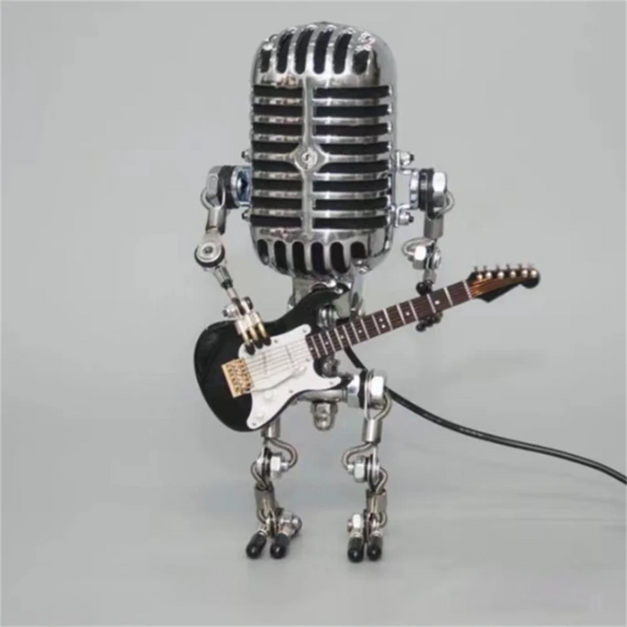 Lampa stołowa Robot Metalowa Design Przemysłowy