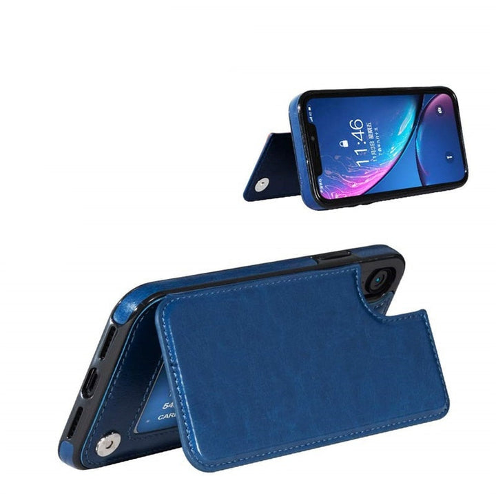 Etui na telefon iPhone z portfelem ze skóry