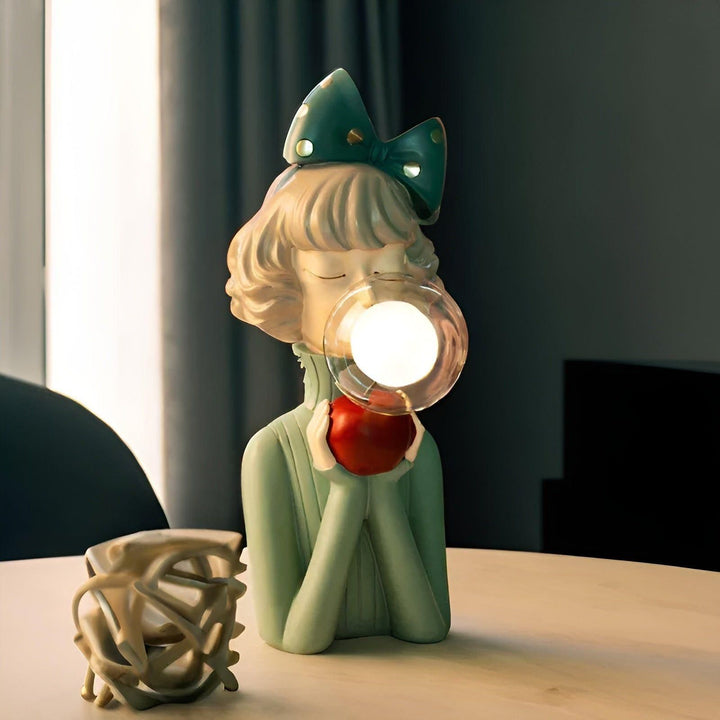 Nocna lampa z efektem bąbelków – USB Bubble Girl Ornament do stworzenia przytulnego domu