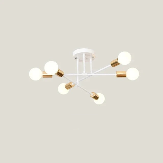 Nowoczesna lampa sufitowa inspirowana satelitą