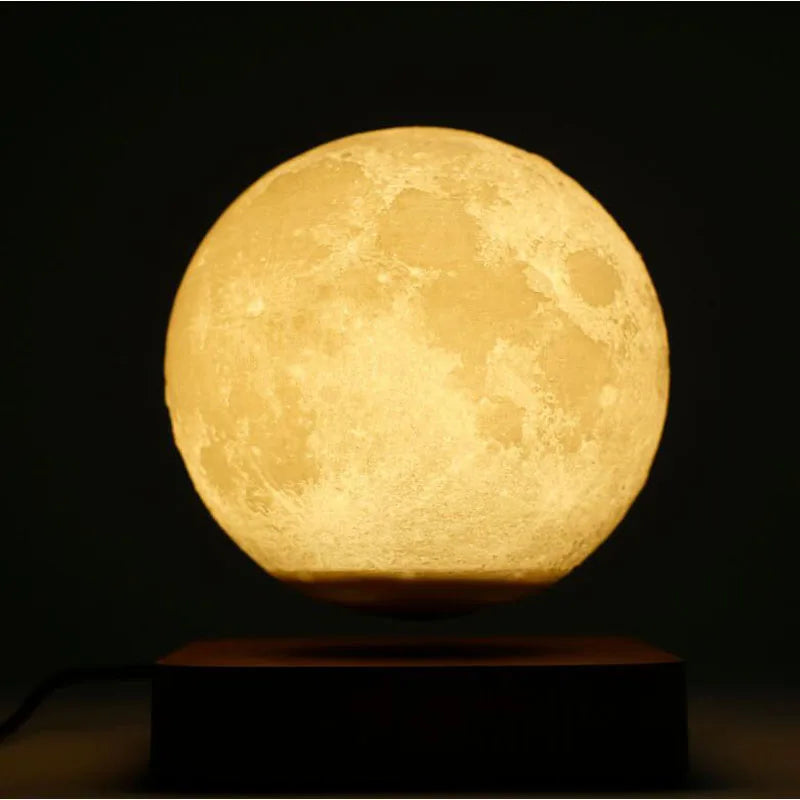 LunaGlow Lampa Księżycowa – Latająca Lampa LED 3D z Magnetycznym Designem Levitacyjnym
