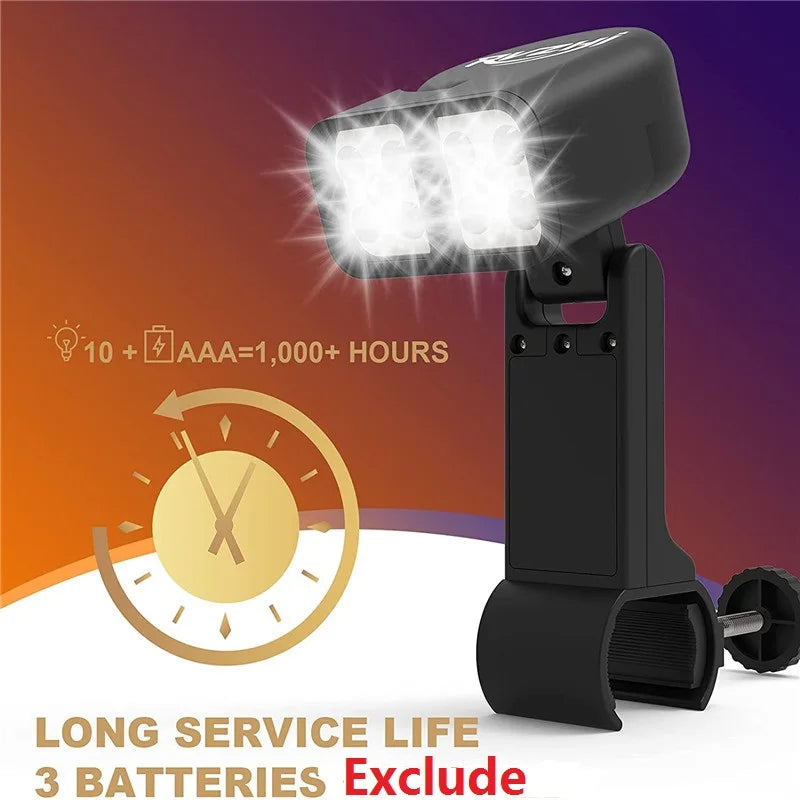 Lampa Grillowa LED Carvallo z Podwójną Głowicą | Obracana 360° &amp; Odporną na Ciepło | Super Jasna do BBQ, Wędkowania Nocnego &amp; Kempingu