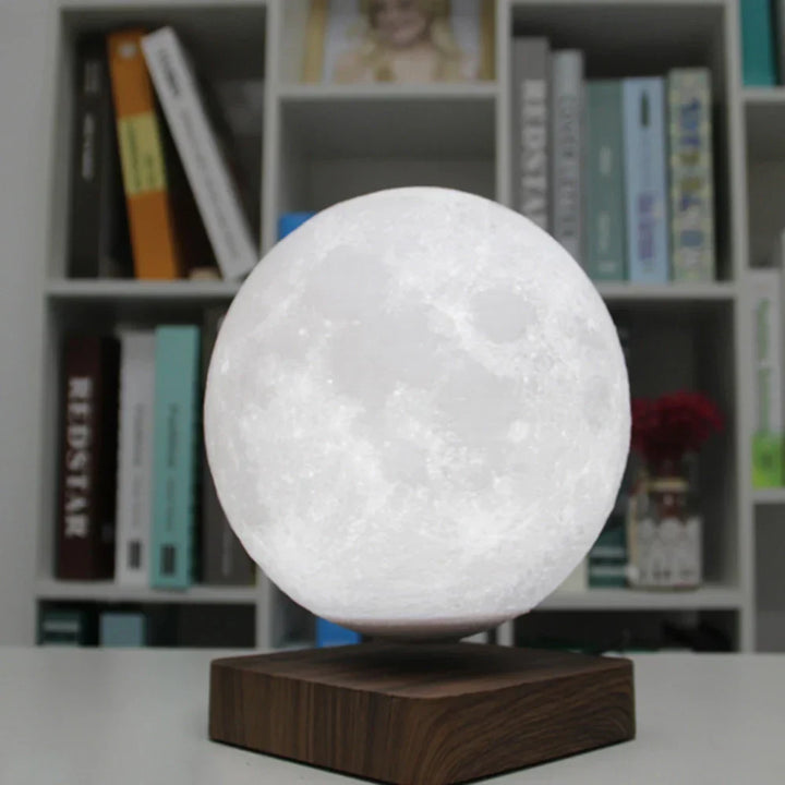 LunaGlow Lampa Księżycowa – Latająca Lampa LED 3D z Magnetycznym Designem Levitacyjnym