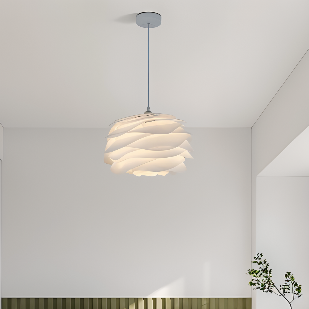 Lampa sufitowa Aurora – Elegancki zwis PVC w kwiatowym wzorze