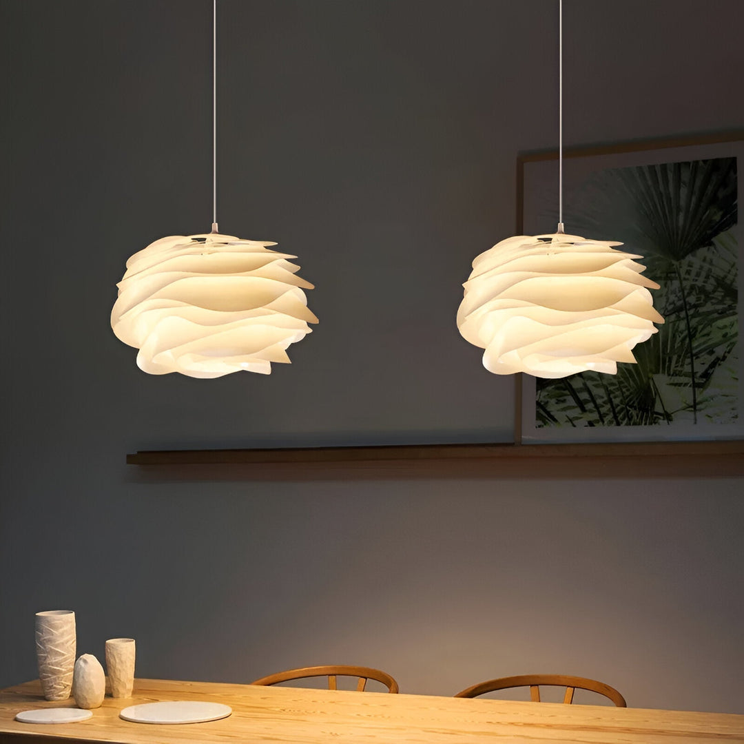 Lampa sufitowa Aurora – Elegancki zwis PVC w kwiatowym wzorze