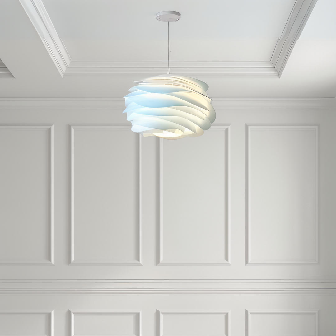 Lampa sufitowa Aurora – Elegancki zwis PVC w kwiatowym wzorze