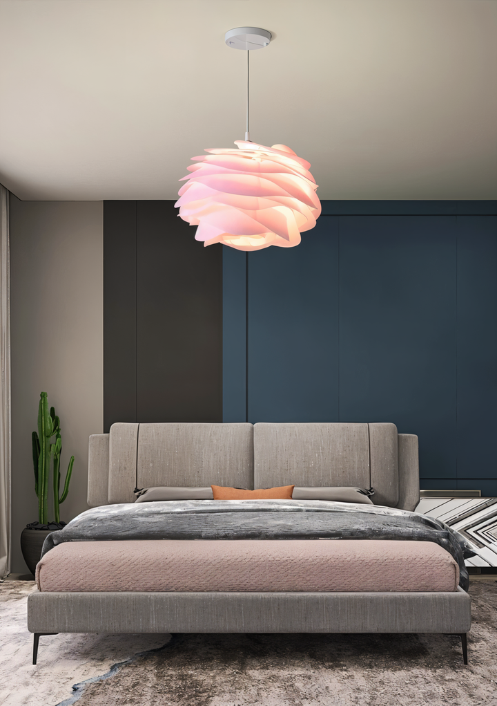 Lampa sufitowa Aurora – Elegancki zwis PVC w kwiatowym wzorze