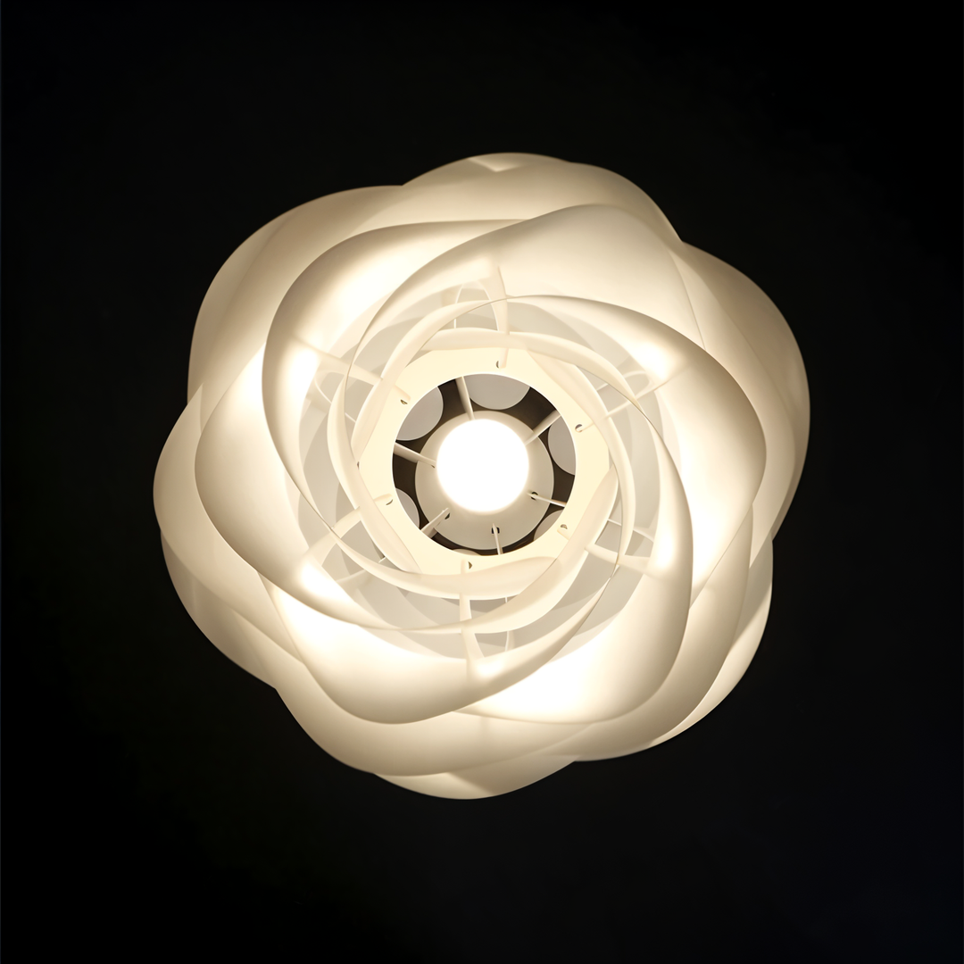 Lampa sufitowa Aurora – Elegancki zwis PVC w kwiatowym wzorze
