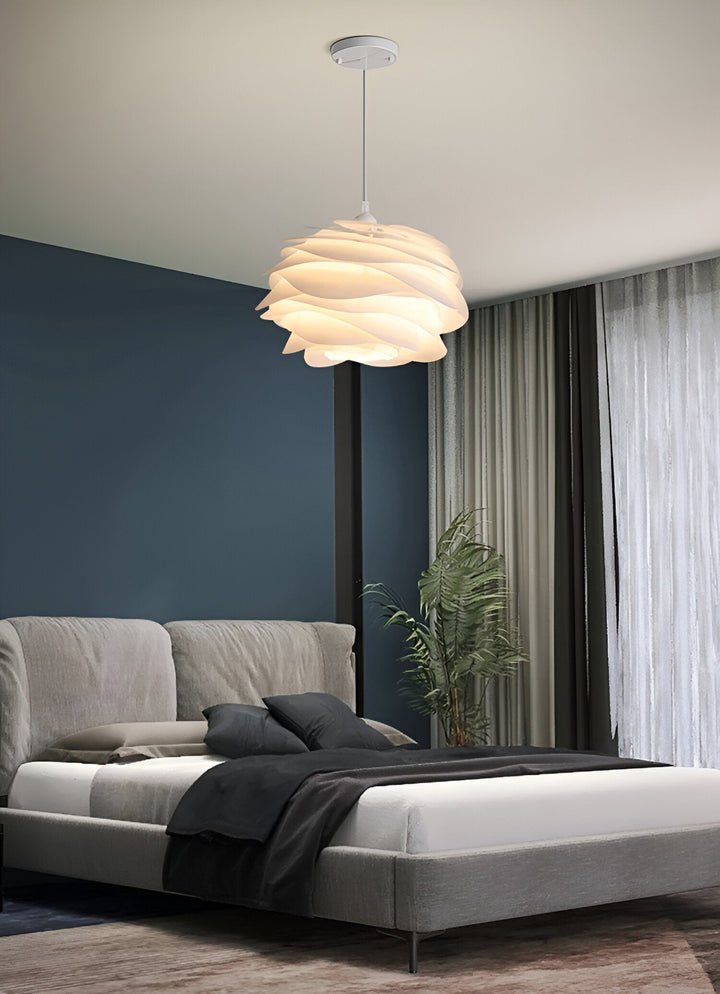 Lampa sufitowa Aurora – Elegancki zwis PVC w kwiatowym wzorze