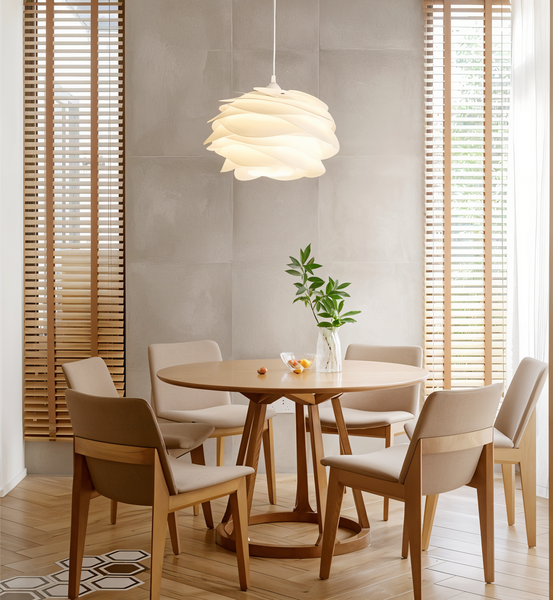 Lampa sufitowa Aurora – Elegancki zwis PVC w kwiatowym wzorze
