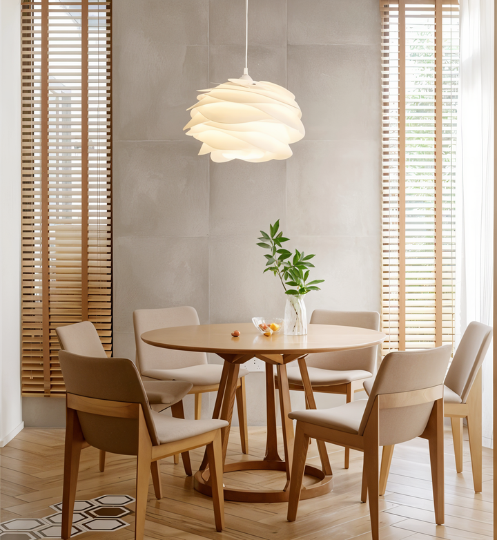 Lampa sufitowa Aurora – Elegancki zwis PVC w kwiatowym wzorze