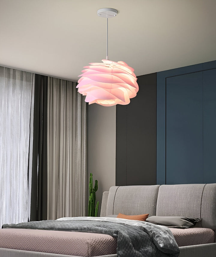 Lampa sufitowa Aurora – Elegancki zwis PVC w kwiatowym wzorze