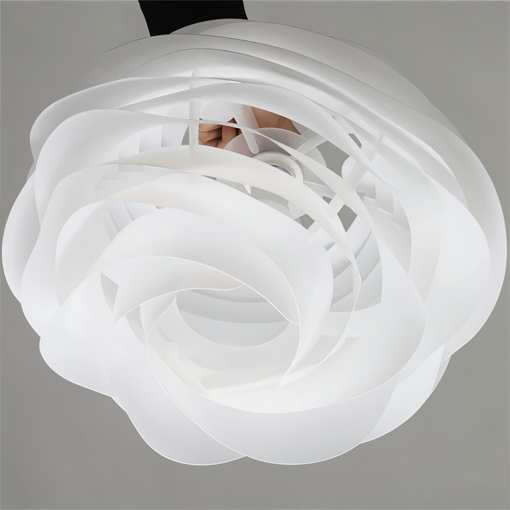 Lampa sufitowa Aurora – Elegancki zwis PVC w kwiatowym wzorze