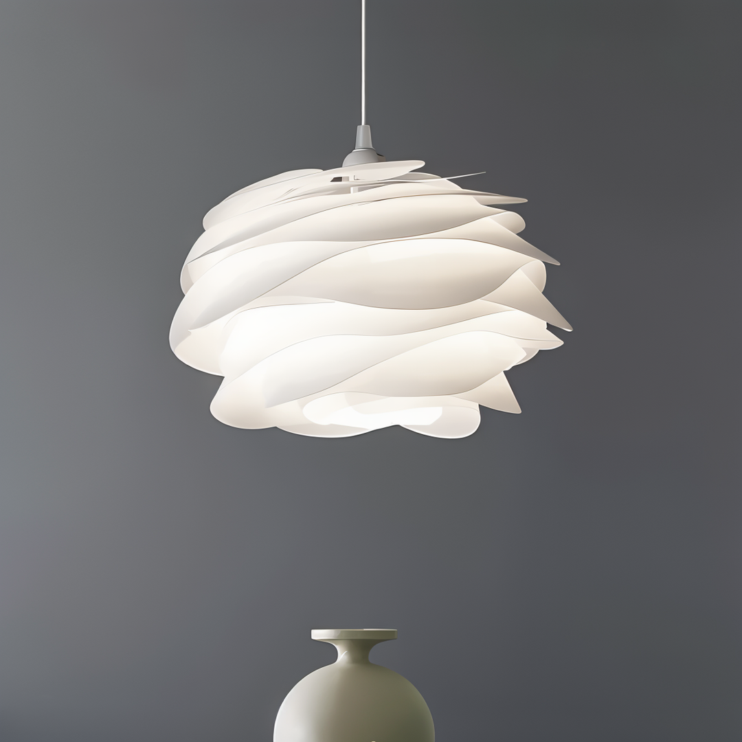 Lampa sufitowa Aurora – Elegancki zwis PVC w kwiatowym wzorze