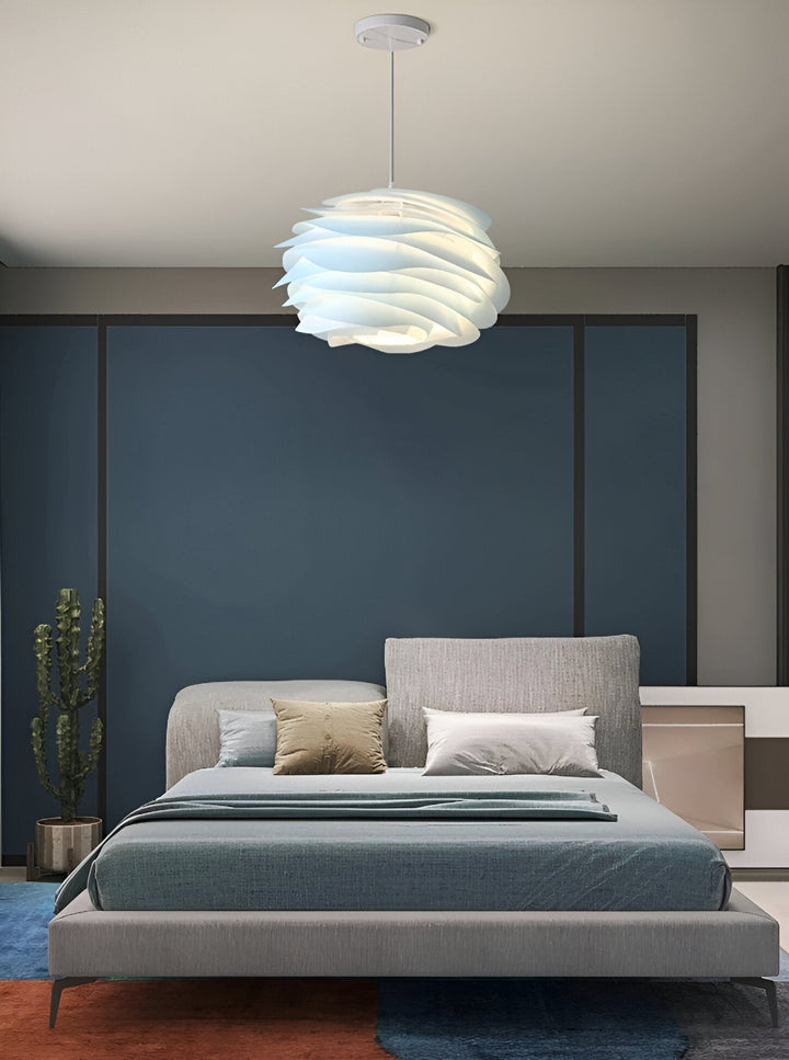 Lampa sufitowa Aurora – Elegancki zwis PVC w kwiatowym wzorze