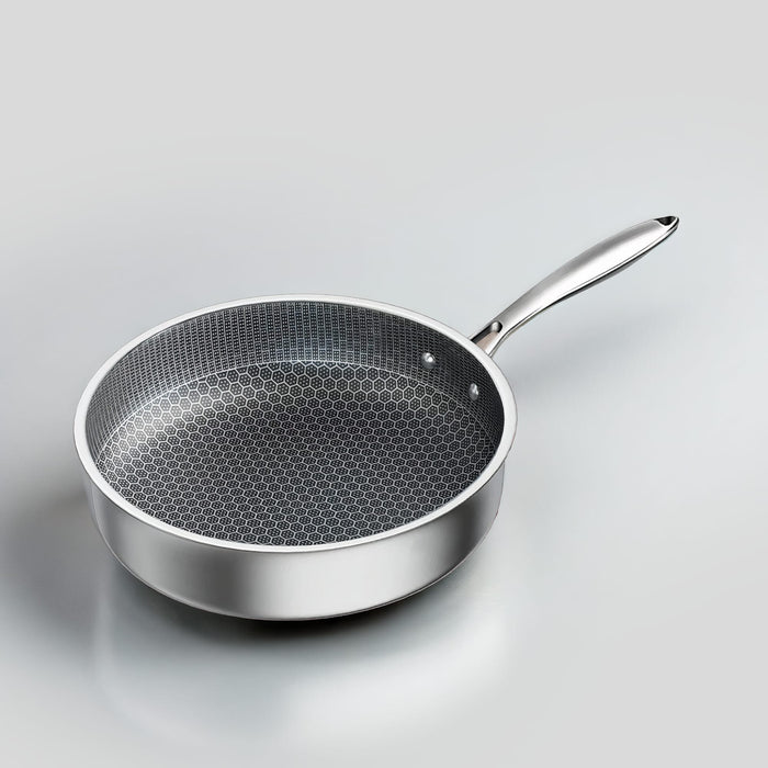 Patelnia Honeycomb Non Stick z Nierdzewnej Stali – Patelnia 3-warstwowa do Indukcji i Wszystkich Płytek