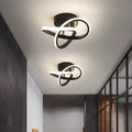 Lampa sufitowa z LED Czarna metalowa rama