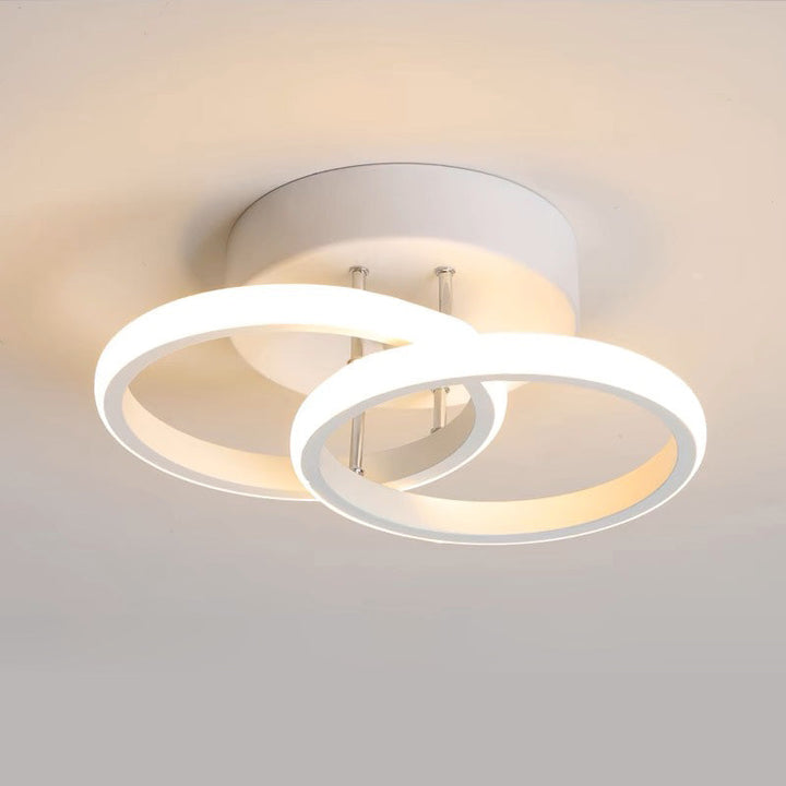 Lampa sufitowa z LED Czarna metalowa rama