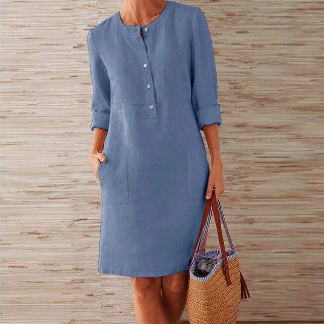 Sukienka Midi Letnia Lekki Materiał - Sukienka na Midsommar Gościa Weselnego Elegancka