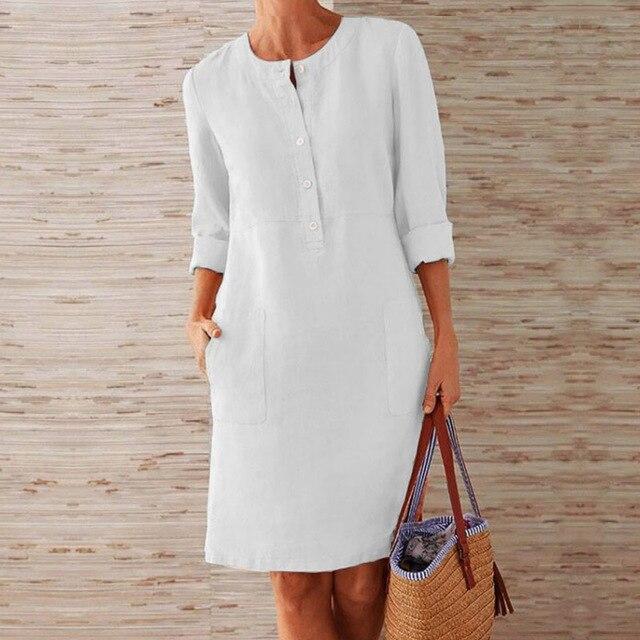 Sukienka Midi Letnia Lekki Materiał - Sukienka na Midsommar Gościa Weselnego Elegancka