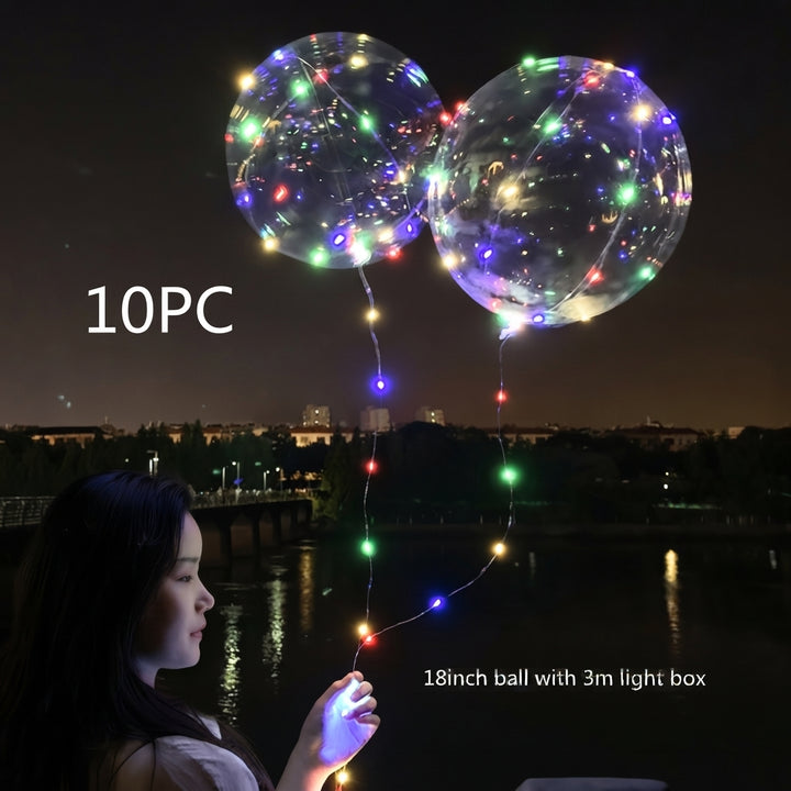 LED balony – Wielokrotnego użytku dekoracja na imprezy, urodziny i wesela (10 sztuk)
