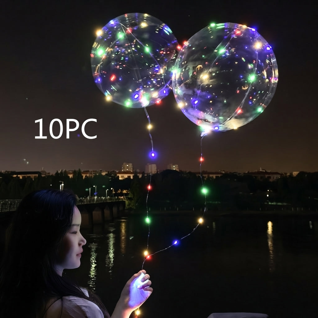 LED balony – Wielokrotnego użytku dekoracja na imprezy, urodziny i wesela (10 sztuk)