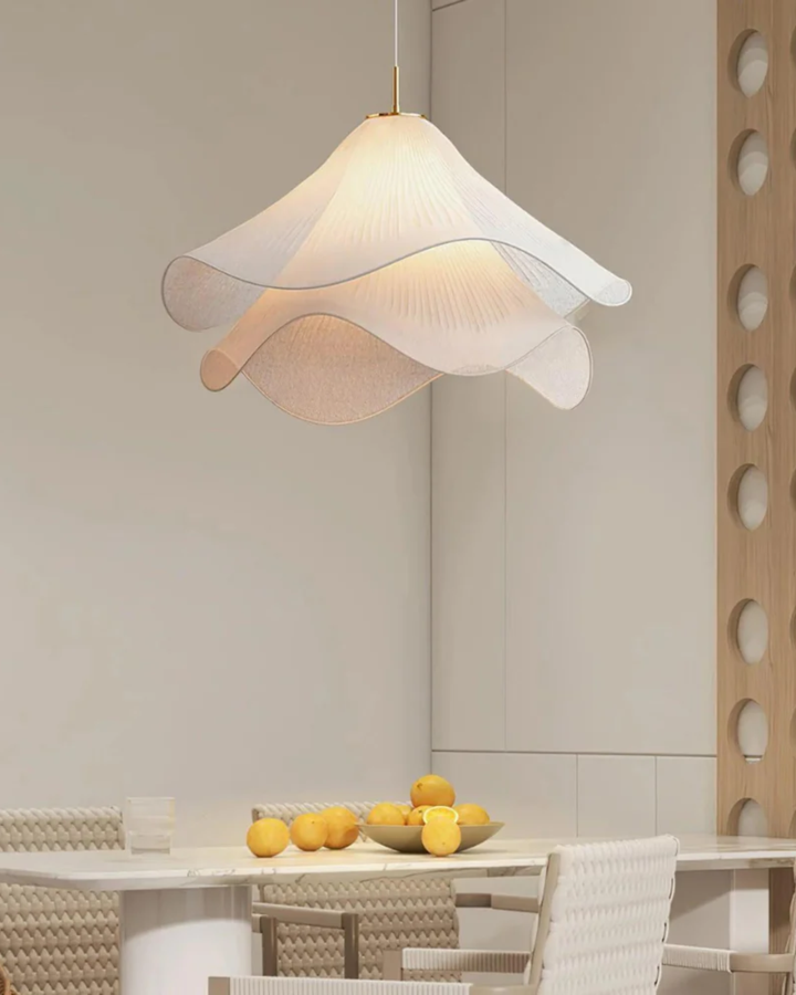 Lampa Wisząca Soft Bloom | 16″–20″ Lampa Tekstylna | Rzeźbiarska Atmosfera