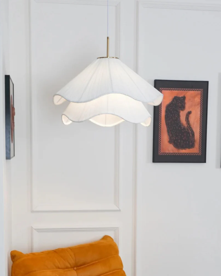 Lampa Wisząca Soft Bloom | 16″–20″ Lampa Tekstylna | Rzeźbiarska Atmosfera