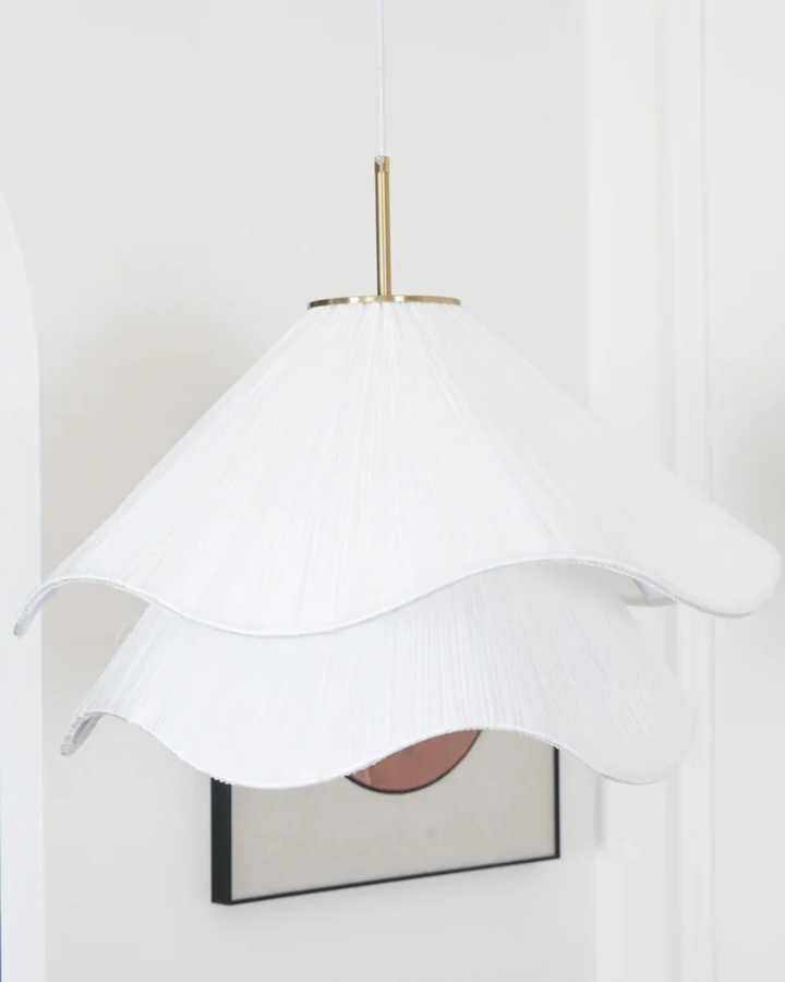 Lampa Wisząca Soft Bloom | 16″–20″ Lampa Tekstylna | Rzeźbiarska Atmosfera
