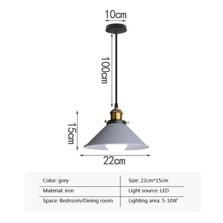 Industrialna Elegancja - LED Rogowa Lampa Wisząca