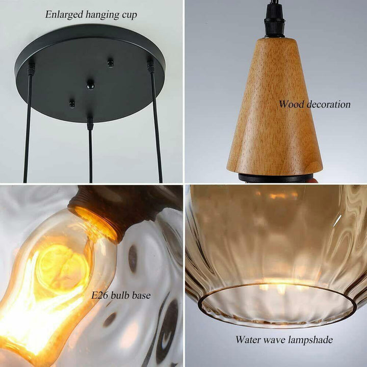 Vintage Kropelkowa Lampa Szklana do Stylowych Kuchni