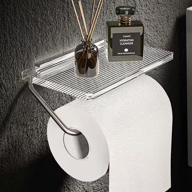 Carvallo Luxe – Stylowy Uchwyt na Papier Toaletowy z Praktyczną Półką