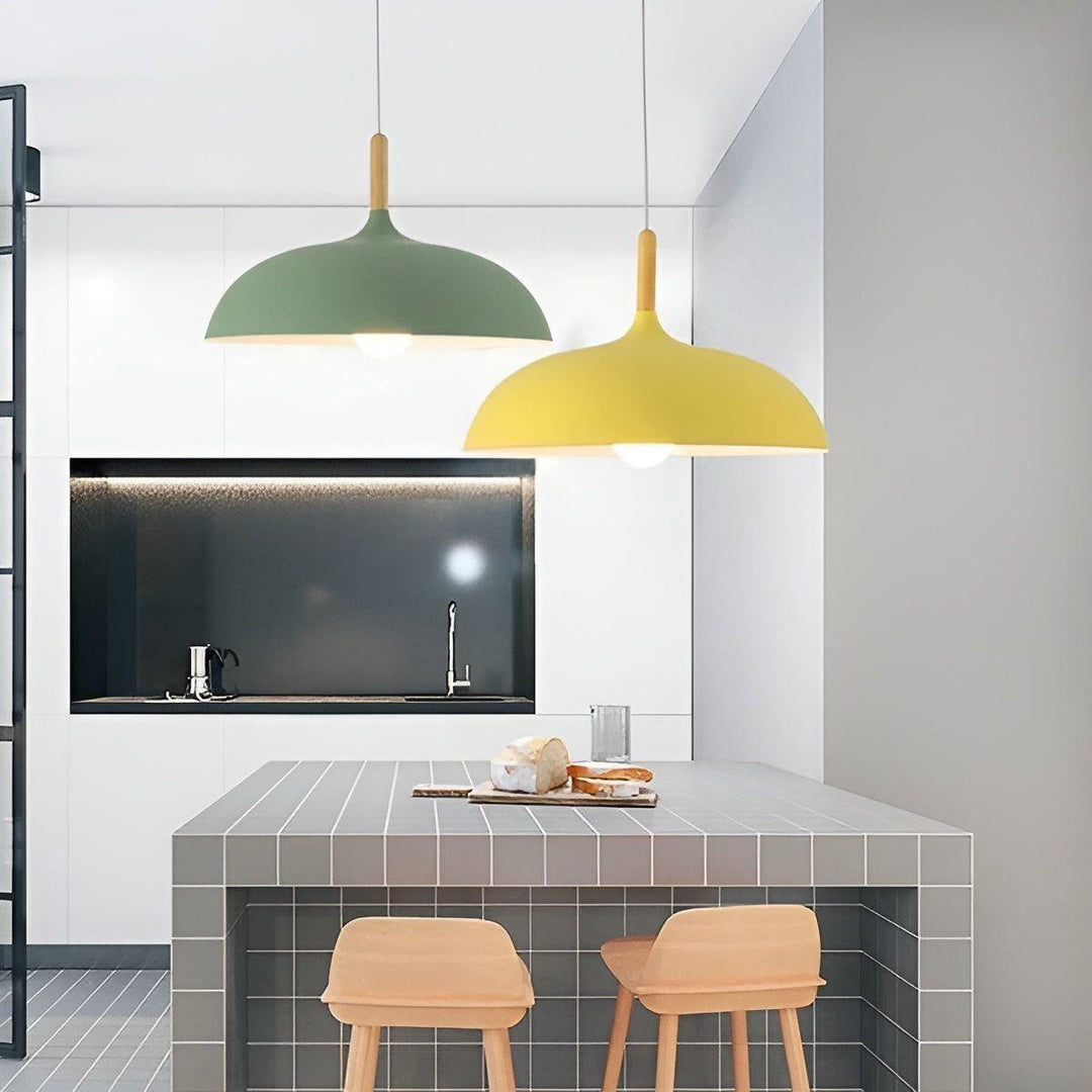 Lampa wisząca z dębu – Minimalistyczne oświetlenie sufitowe w skandynawskim stylu