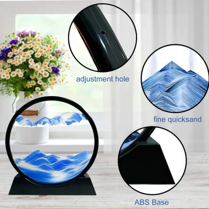 3D Ruchoma Sztuka Piaskowa Rzeźba z Głębin Mórz dla Relaksu Dekoracja