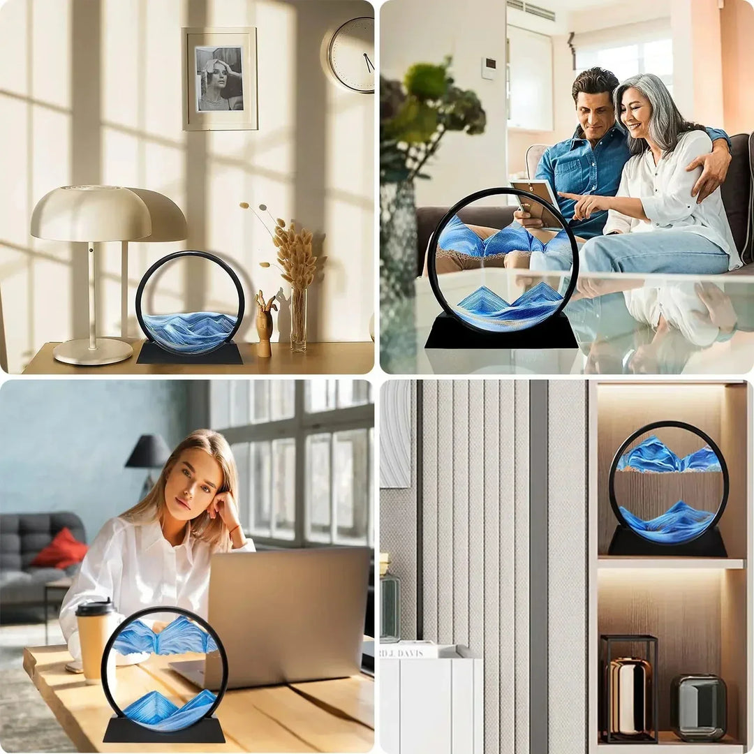 3D Ruchoma Sztuka Piaskowa Rzeźba z Głębin Mórz dla Relaksu Dekoracja
