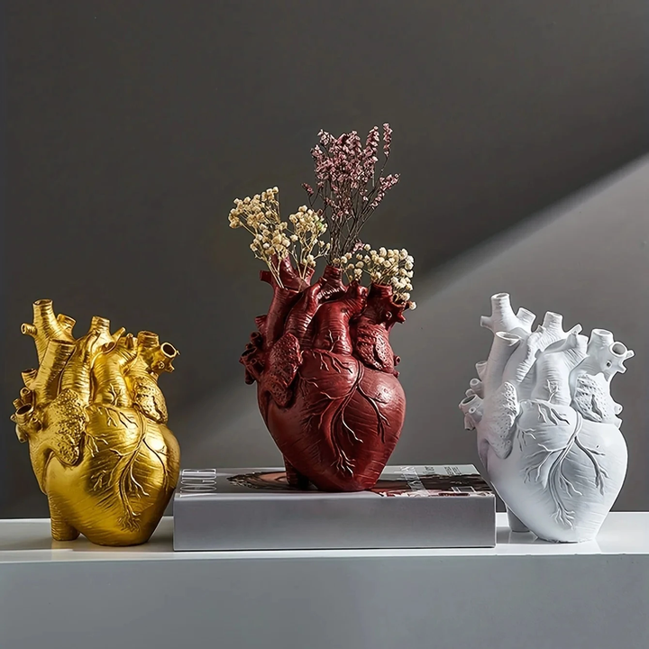 Anatomiczny wazon w kształcie serca na świeże lub suszone kwiaty
