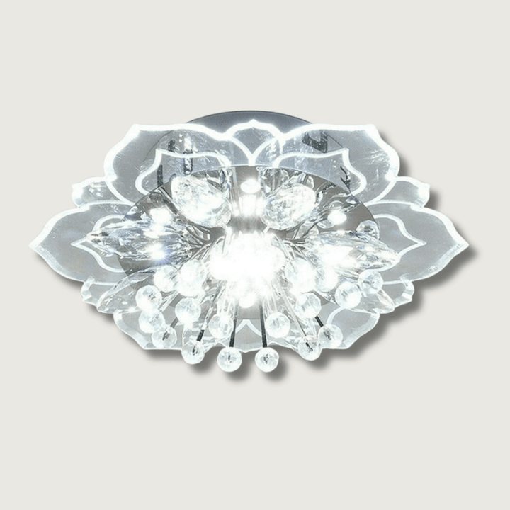 Elegancka kwiatowa lampa LED w formie kryształowego żyrandola do oświetlenia wnętrz