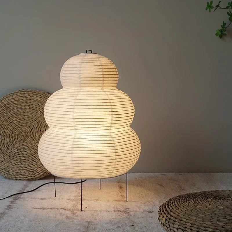Hikari Washi Lampa Podłogowa | 60 cm | Papier Rysunkowy | Atmosferyczne Światło | Krok po Kroku