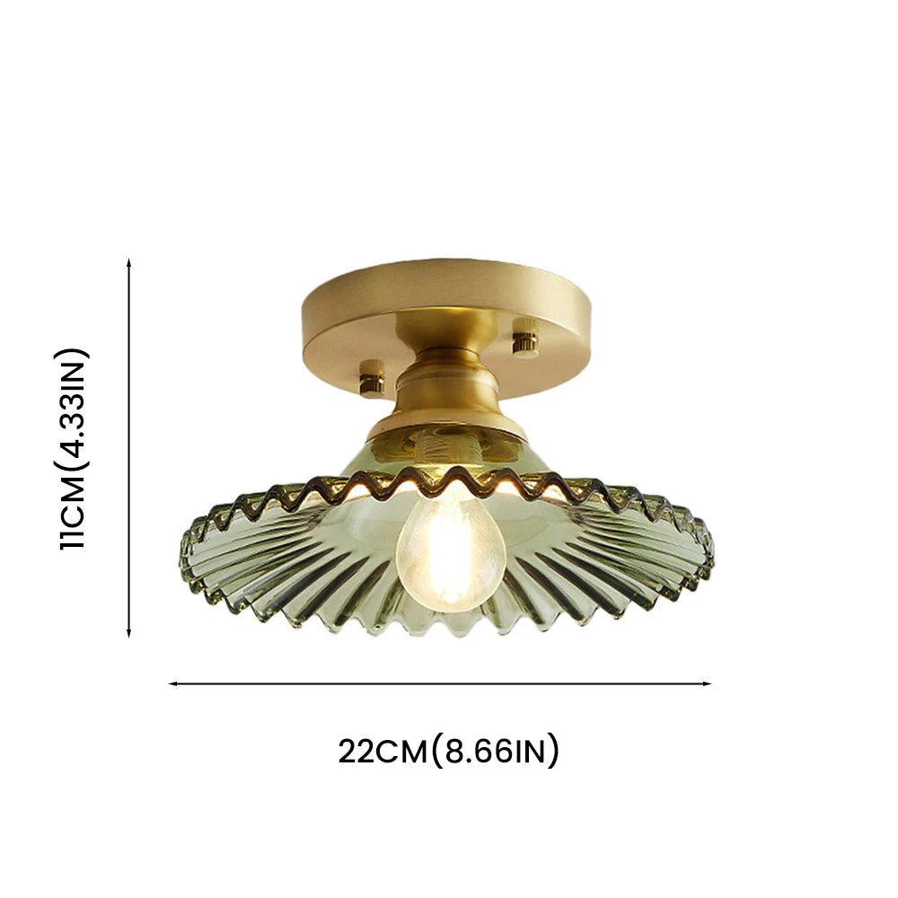 Lampa sufitowa nowoczesna szklana półzawieszana