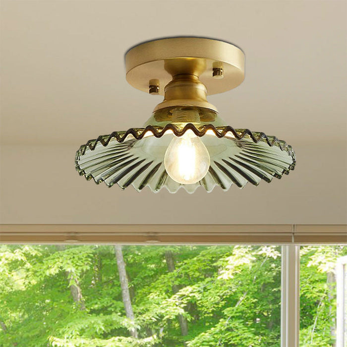 Lampa sufitowa nowoczesna szklana półzawieszana