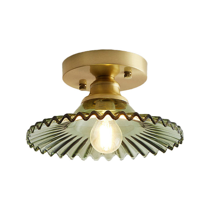 Lampa sufitowa nowoczesna szklana półzawieszana