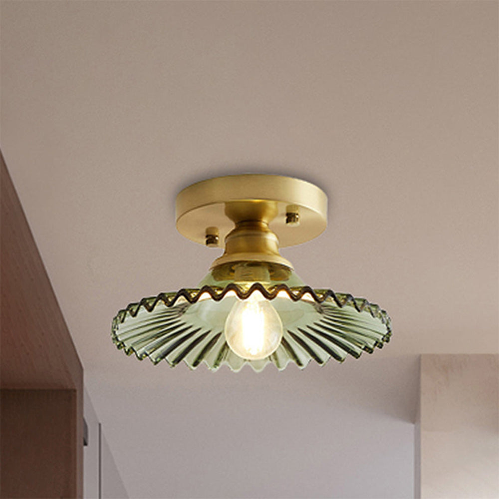 Lampa sufitowa nowoczesna szklana półzawieszana