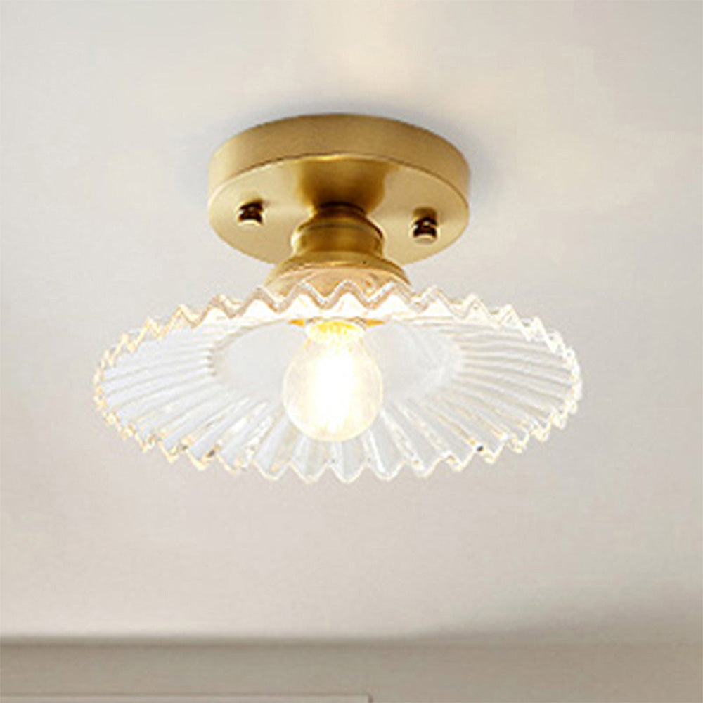 Lampa sufitowa nowoczesna szklana półzawieszana