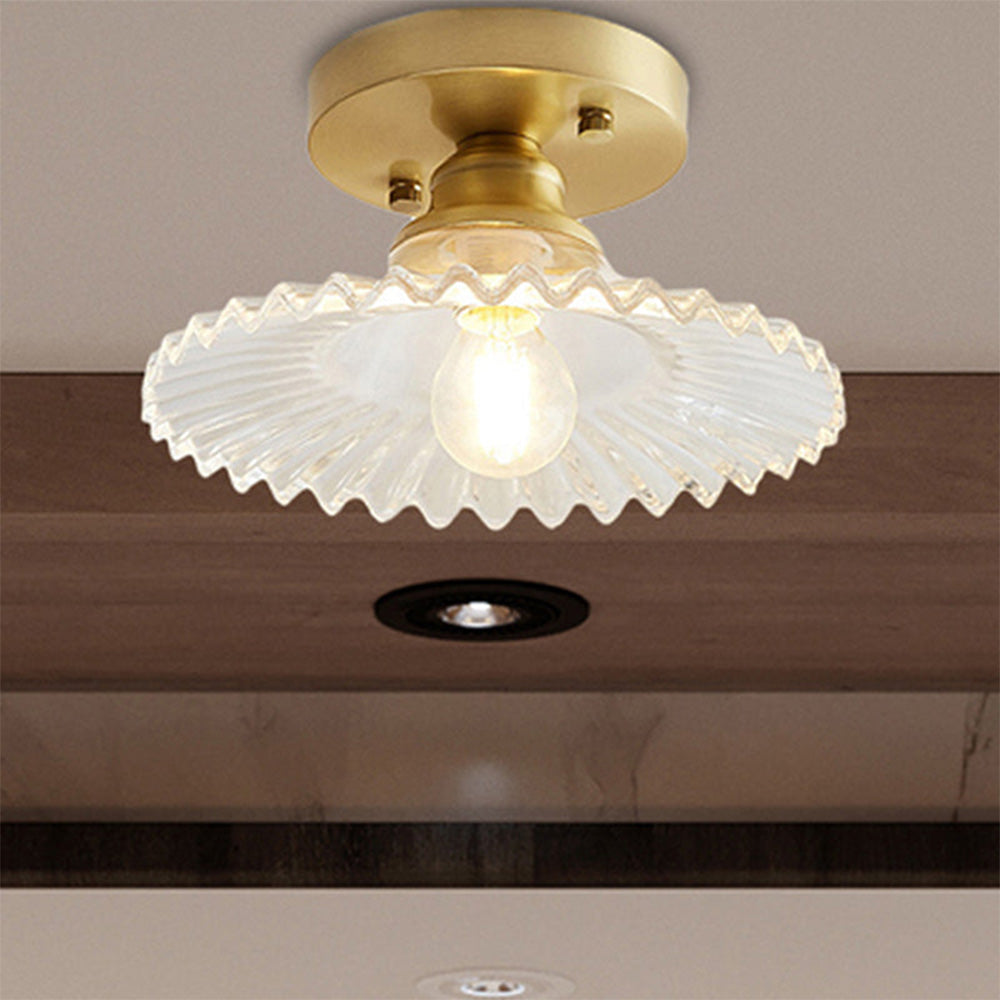 Lampa sufitowa nowoczesna szklana półzawieszana