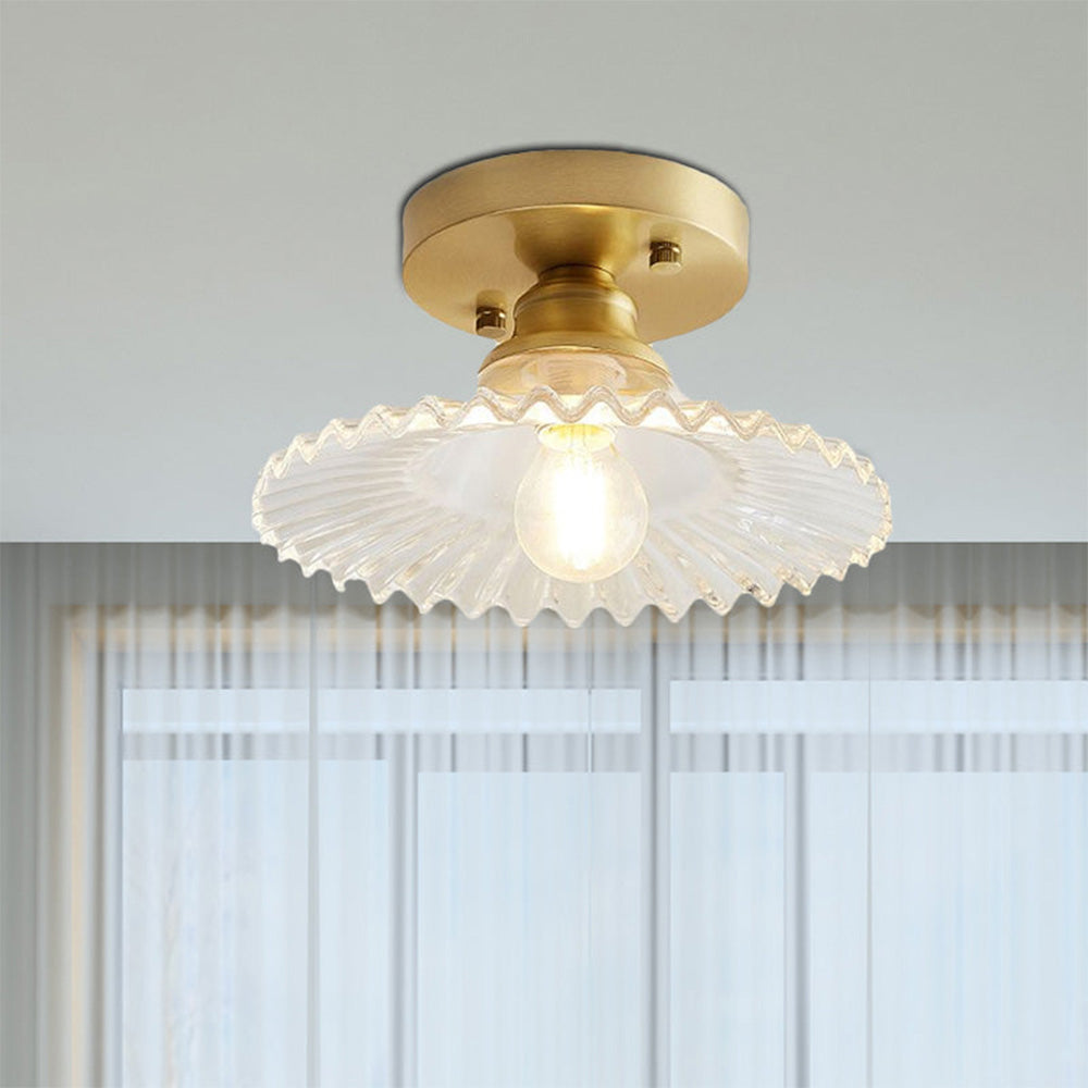 Lampa sufitowa nowoczesna szklana półzawieszana